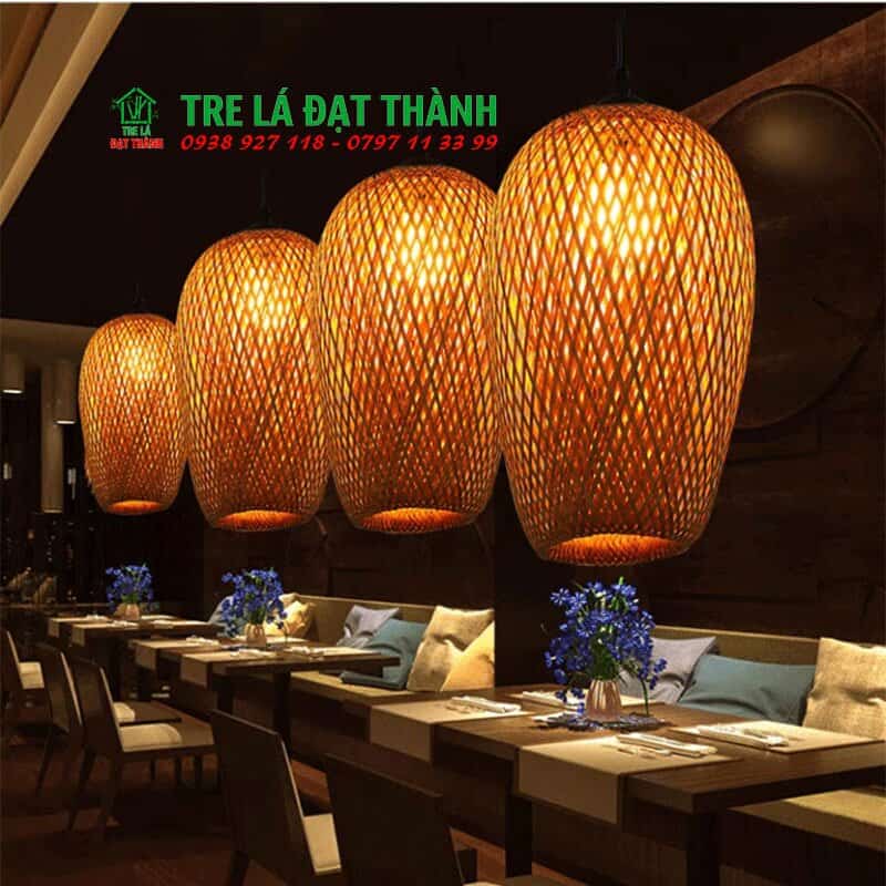 Đèn Bí Dài 2 Lớp Bằng Tre - DMT031